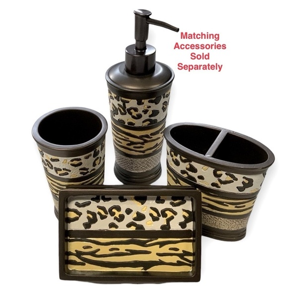 Animal Print Shower Hooks Set of 12 Resin Hooks Gazelle Collection Multicolor - Picture 8 of 12